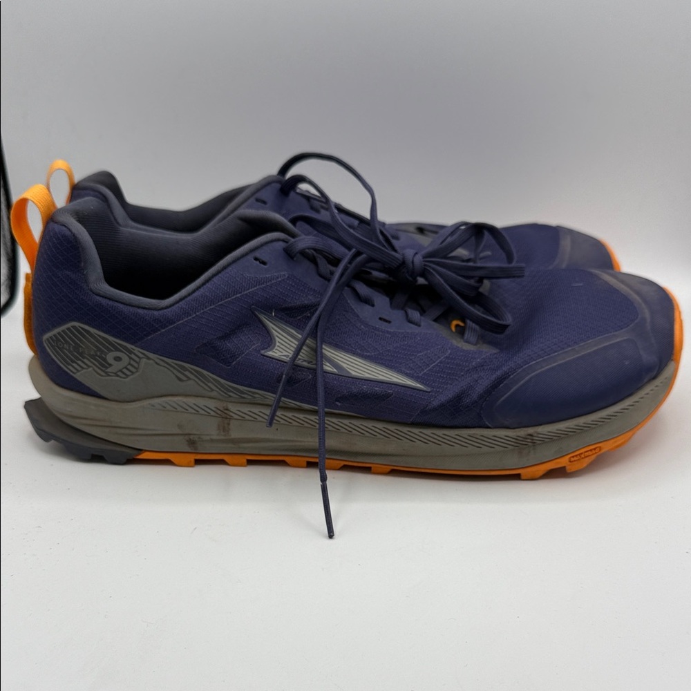 Altra LONE PEAK 9 Men’s 14 Navy and Orange Trail Shoes S16